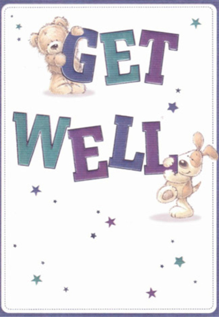 Here, on this get well card, warmth and encouragement bloom from the charming forms of a teddy bear and spirited puppy-two friends embodied in plush textures and gentle, expressive features. Twinkling stars dance freely around them, casting miniature halos of hope and possibility amidst lettering that exudes self-assurance in purple and aqua. Each line and curve carries the attentive craftsmanship found in a Dagenham Florist arrangement-the bear's soft fluff and the velvety puppy's ears evoke a longing to reach out and offer comfort, as one might with fresh blooms gathered from the Dagenham East area. The composition glows in a subtle, uplifting palette, airy and light as the springtime breezes along Goresbrook Road. This card's joyous artistry brings tactile reassurance and a celebration of innocence, inviting sender and recipient alike to share in a gentle, encouraging gesture. Paired with the scent of real flowers, sent from School Road to the heart of Becontree, its message would brighten any moment of recovery, wrapping loved ones in the kindness of their local community.