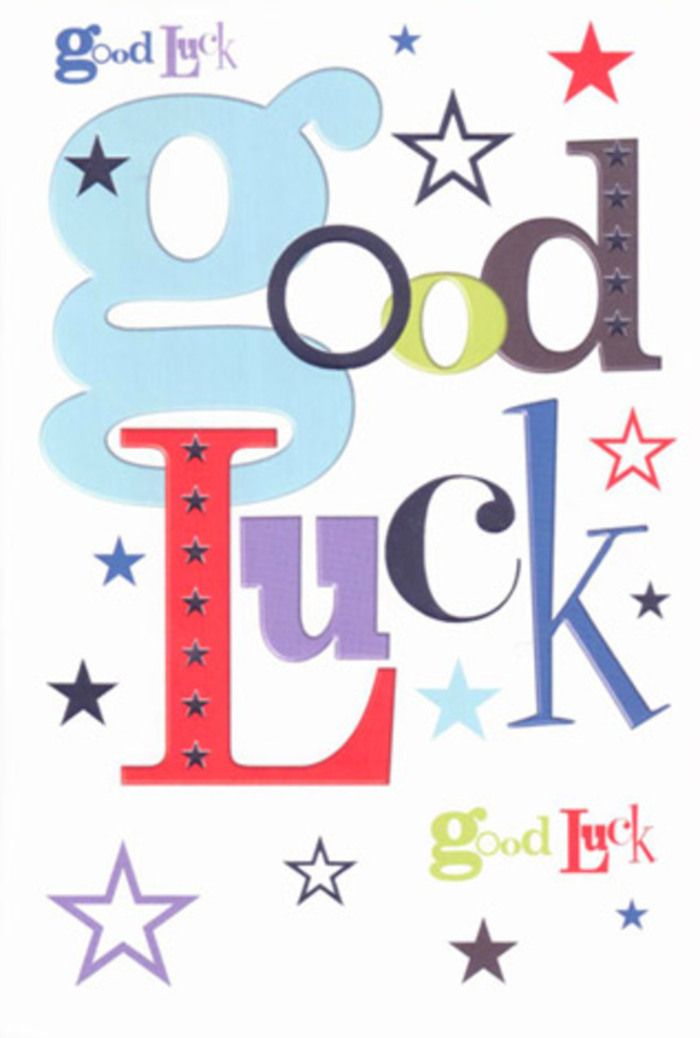 Brimming with vivacious energy, this good luck card is a celebration in itself-a modern expression of hope rooted in Dagenham's warmhearted community. Each letter sparkles with its own character: the generous sweep of pastel blue catches the light like a quiet morning on Church Elm Lane, while accents of midnight black and effervescent red punctuate the message with resolve and joy. Scattered stars in shades of indigo, violet, and soft green burst across the crisp white background-a mosaic of encouragement reflecting the collective dreams and unwavering support you find in local gatherings from Mayesbrook Park to the Heathway. The white space surrounding each element lets them breathe, creating a contemporary yet sincere composition that feels like a round of applause held gently in your hands. This isn't simply a congratulatory token-it's a small talisman of hope and vitality, ready to walk beside someone from Dagenham as they stride towards new chapters, heartened by belief and camaraderie.